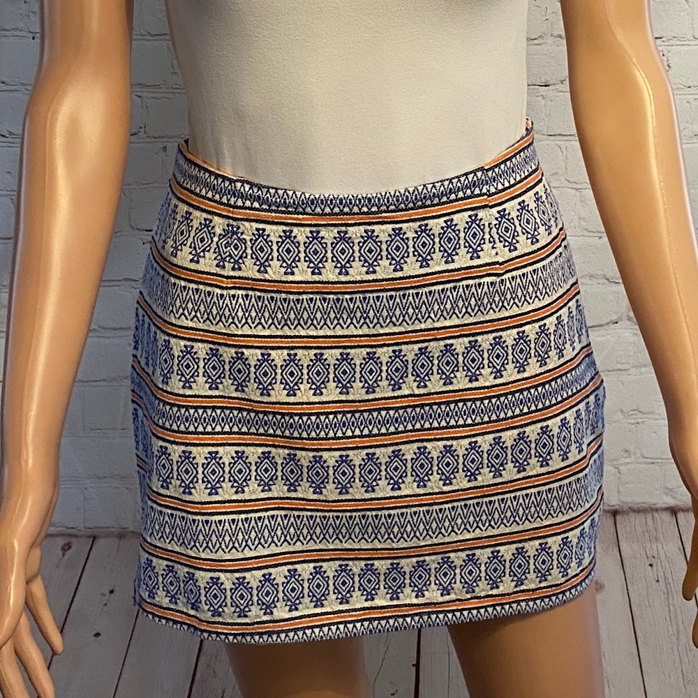 Francesca’s Collection Miami tribal print skirt size medium boho